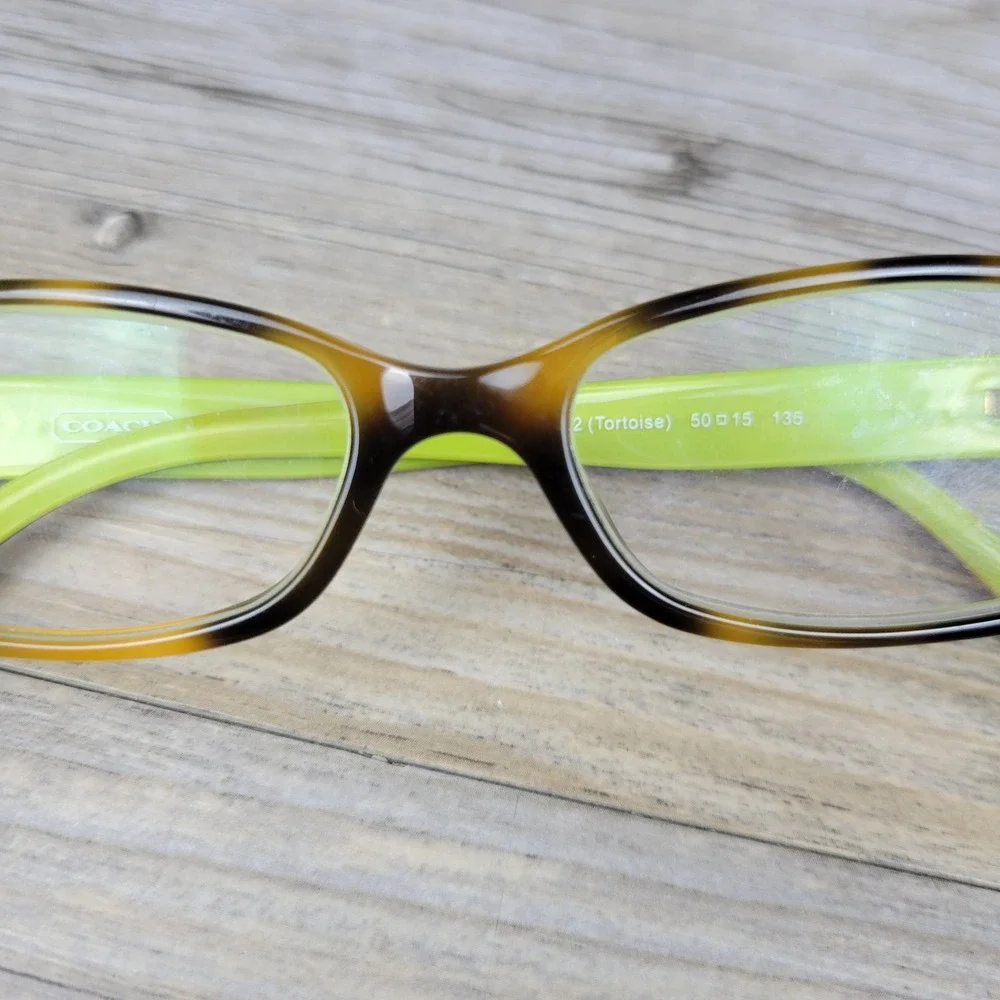 Coach Eyeglasses Frames HC 6001 Emily 5052 Tortoise Lime Green Women 50-15-135